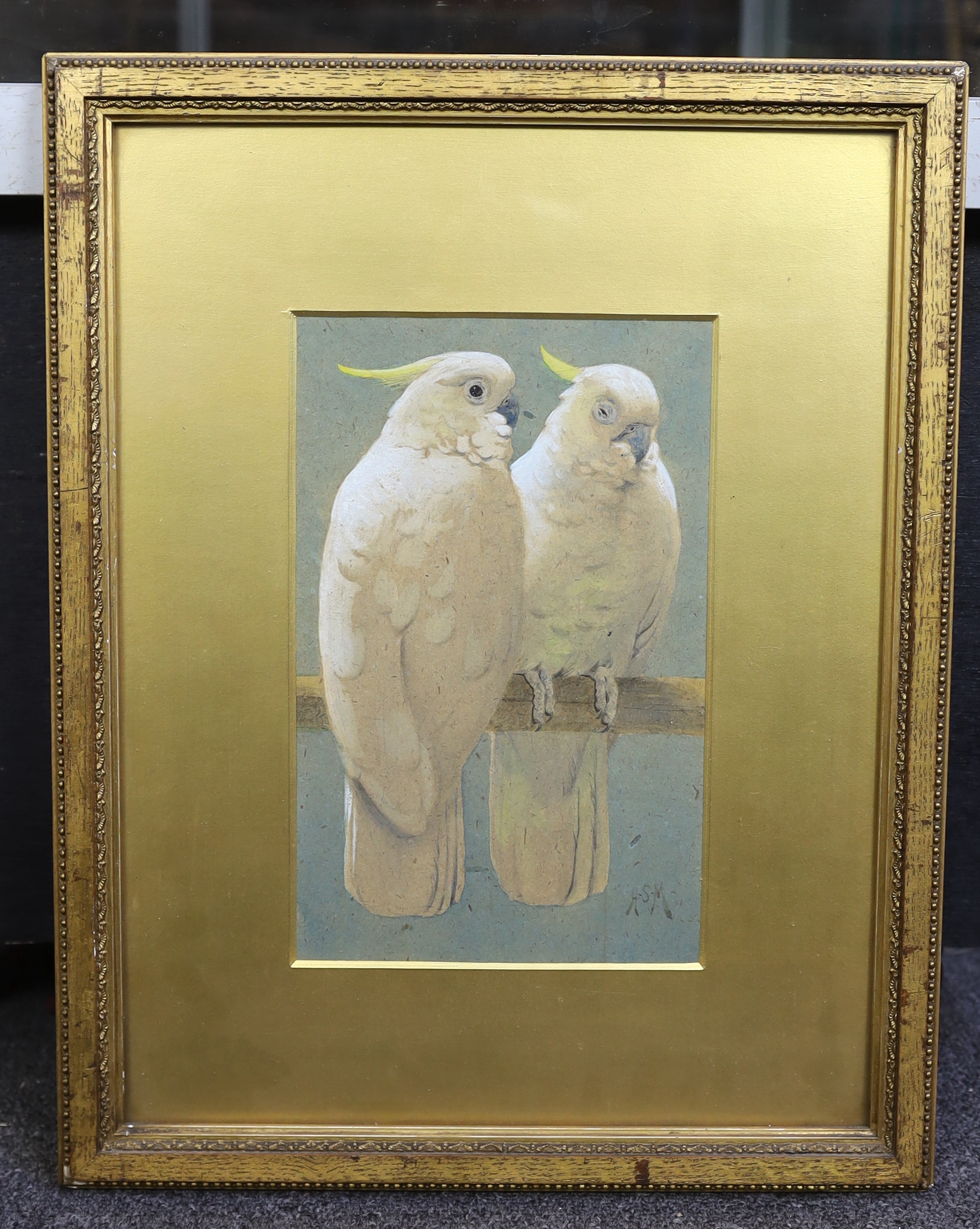 Henry Stacy Marks R.A., (British, 1829-1898), Two cockatoos, watercolour, 24 x 15cm